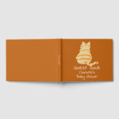 Cute Fat Orange Cat Baby Shower Gastenboek (Volledig)