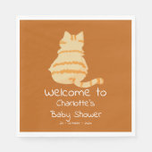 Cute Fat Orange Cat Baby Shower Servet (Voorkant)