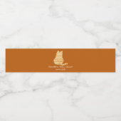 Cute Fat Orange Cat Baby Shower Waterfles Etiket (Enkel label)