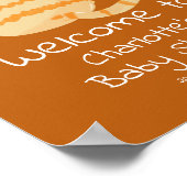 Cute Fat Orange Cat Baby Shower Welcome Sign Poster (Hoek)