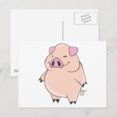 Cute Fat Pig Briefkaart (Voorkant / Achterkant)