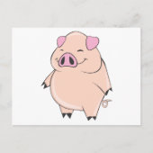 Cute Fat Pig Briefkaart (Voorkant)