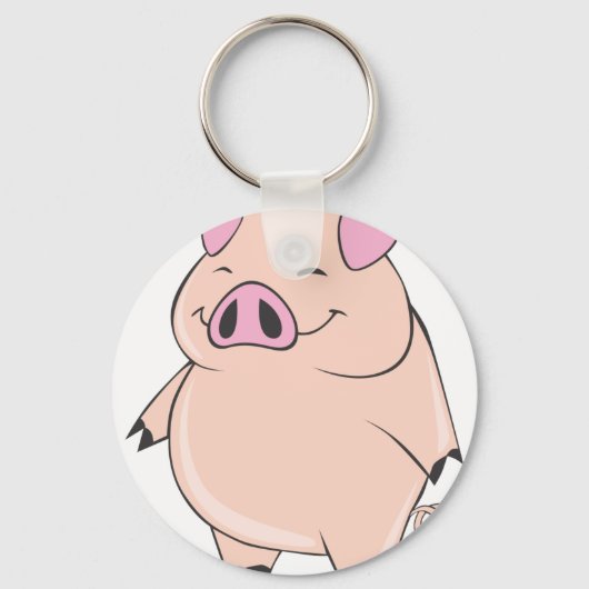 Cute Fat Pig Sleutelhanger (Voorkant)
