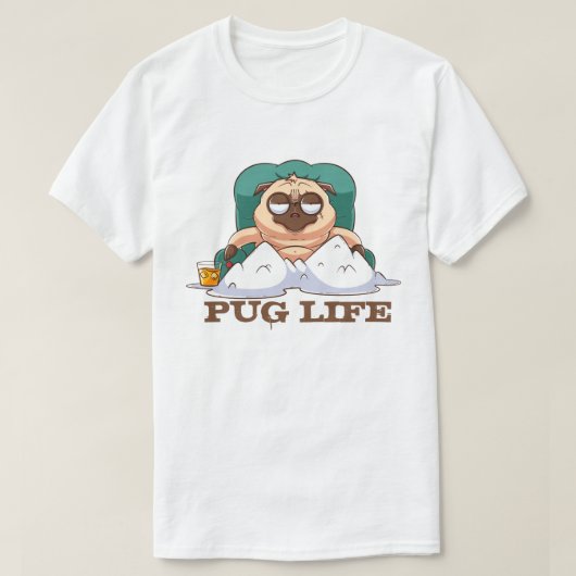 Cute Fat Pug T-Shirt (Design voorkant)