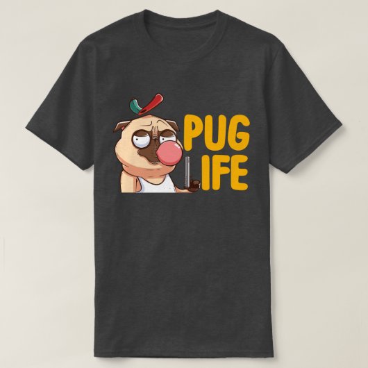Cute Fat Pug T-Shirt (Design voorkant)
