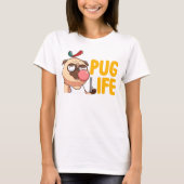 Cute Fat Pug T-Shirt (Voorkant)
