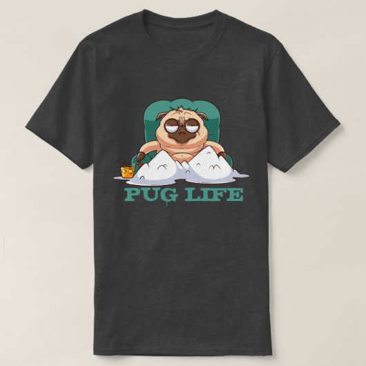 Cute Fat Pug T-Shirt (Design voorkant)