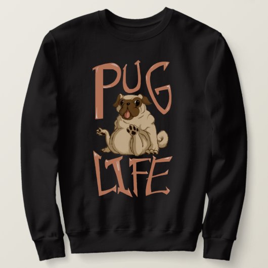 Cute Fat Pug Trui (Design voorkant)