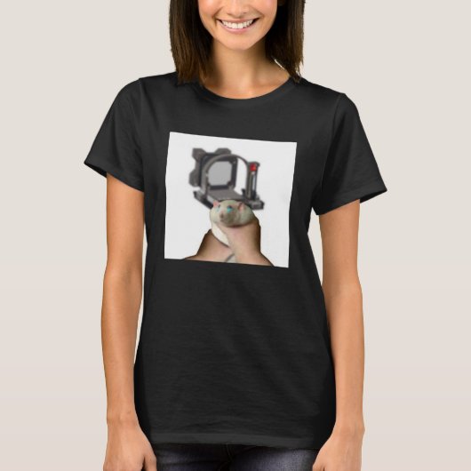 Cute Fat Rat Being Grabbed Meme T-shirt (Voorkant)