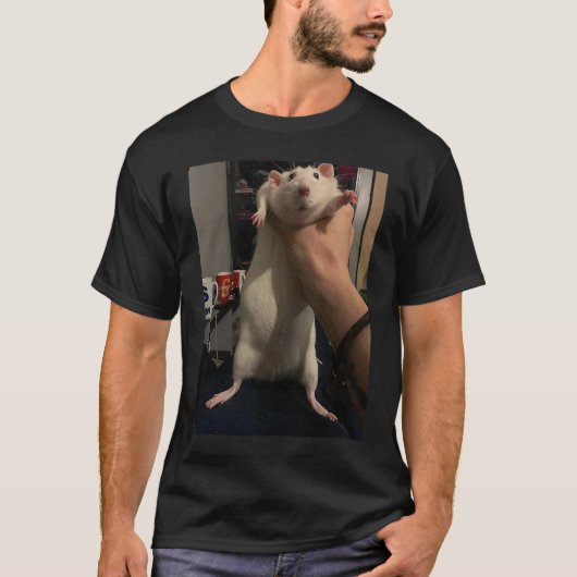 Cute Fat Rat Being Grabbed Meme T-shirt (Voorkant)