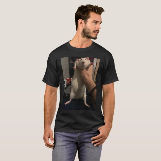 Cute Fat Rat Being Grabbed Meme T-shirt (Voorkant volledig)