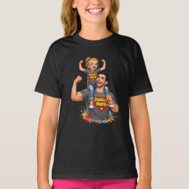 Cute Father & Daughter Superhero T-shirt