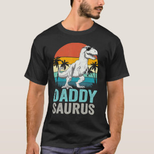Cute Father Day Daddysaurus Rex Dinosaur Daddy Sau T-shirt