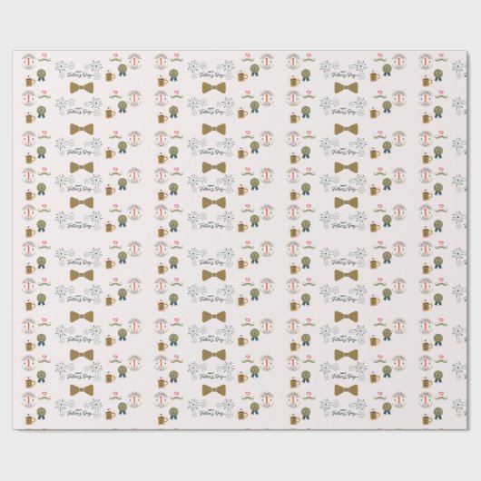 Cute Fathers Day Cadeaupapier (Vlak)