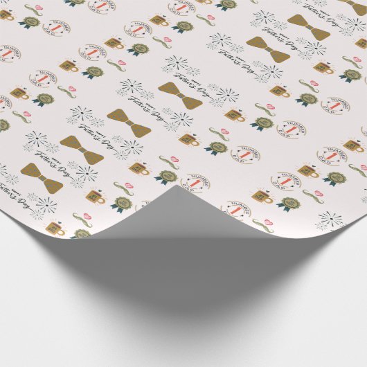 Cute Fathers Day Cadeaupapier (Hoek)