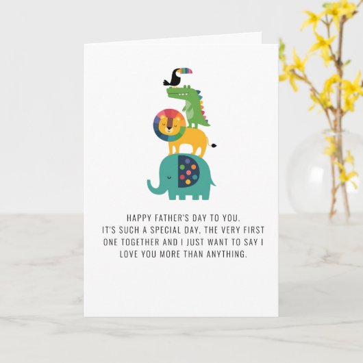 Cute father's day card for Dad! Kaart (Gele Bloem)