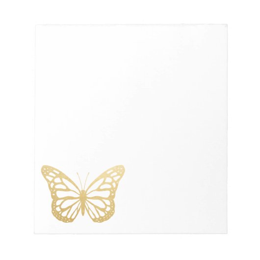 Cute Faux Gold Foil Butterfly Notitieblok (Voorkant)