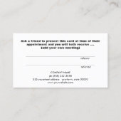 Cute Faux Gold Foil Heart Customer Reference Card Aanbevelingskaartje (Achterkant)