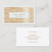 Cute FAUX Gold Sequin Makeup en Hair Visitekaartje (Voorkant / Achterkant)