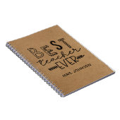 Cute Faux Kraft Best Teacher Ever Notitieboek (Rechterzijde)