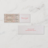 Cute Faux Sequins Beauty Mode Makeup Artist 2 Mini Visitekaartje (Voorkant / Achterkant)