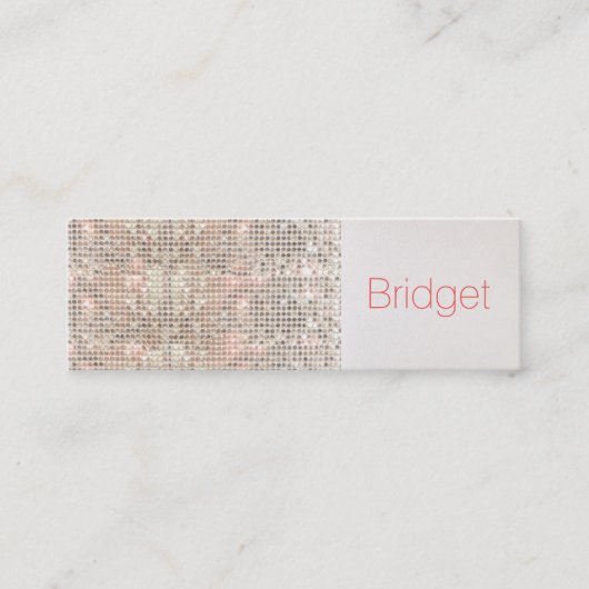 Cute Faux Sequins Beauty Mode Makeup Artist 2 Mini Visitekaartje (Voorkant)