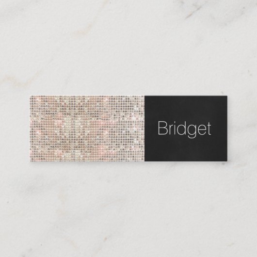 Cute Faux Sequins Beauty Mode Makeup Artist 3 Mini Visitekaartje (Voorkant)