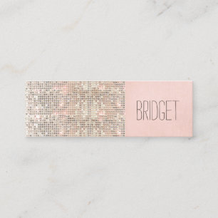 Cute Faux Sequins Beauty Mode Makeup Artist Mini Visitekaartje