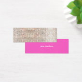 Cute Faux Silver Sequins Roze Tussenvoegsel Mini Visitekaartjes (Bureau)