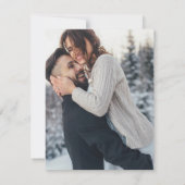 Cute Faux Vellum Effect Foto Typografie Weddenscha Kaart (Achterkant)