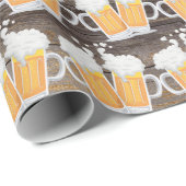 Cute faux wood mok Patroon Gelaagde partij Cadeaupapier (Rol Hoek)