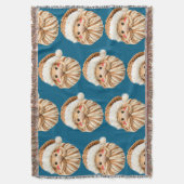 Cute Faux Yarn Christmas Santa crochet  Deken (Voorkant Verticaal)