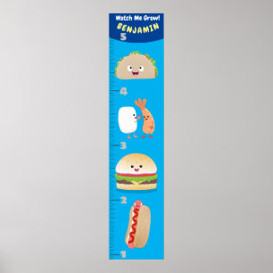 Cute favoriete cartoon-groeikaart poster