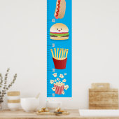 Cute favoriete cartoon-groeikaart poster (Keuken)