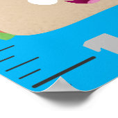 Cute favoriete cartoon-groeikaart poster (Hoek)