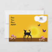 Cute Fawn - Birthday Invitation Card voor kinderen Kaart (Achterkant)