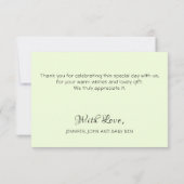 Cute Fawn Boy Baby shower Dank je wel Bedankkaart (Achterkant)