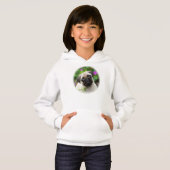 Cute Fawn Colored Pug Puppy Doggie, Hoodie (Voorkant volledig)