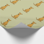 Cute Fawn Greyhound Dog Wrapping Paper Cadeaupapier (Hoek)