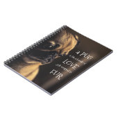 Cute Fawn Pug Quote - Een Pug is een bundel Liefde Notitieboek (Linkerzijde)