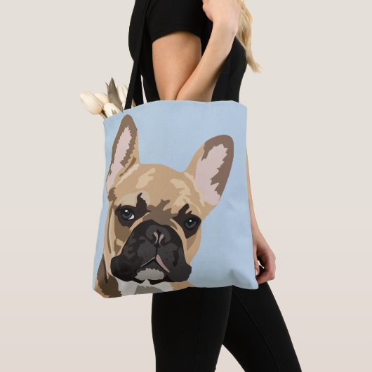Cute Fawn Red French Bulldog | Franchie Tote Bag (Dichtbij)