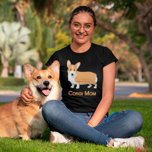 Cute Fawn Welsh Pembroke Corgi Dog Mom T-shirt