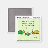 Cute FBI Bug Cartoon Art Funny Bugs Magneet (Voorkant / Achterkant)