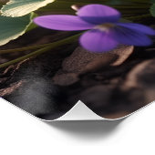 Cute February Hedgehog with Amethyst Heart Perfect Poster (Hoek)