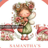 Cute Fee 2e Verjaardag Roze Bloemen Uitnodiging