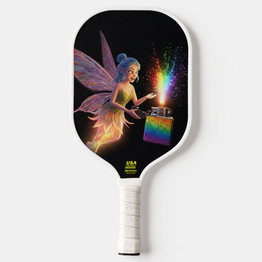 Cute Feeën Bruiloftsborrel Pickleball Paddle (Achterkant)