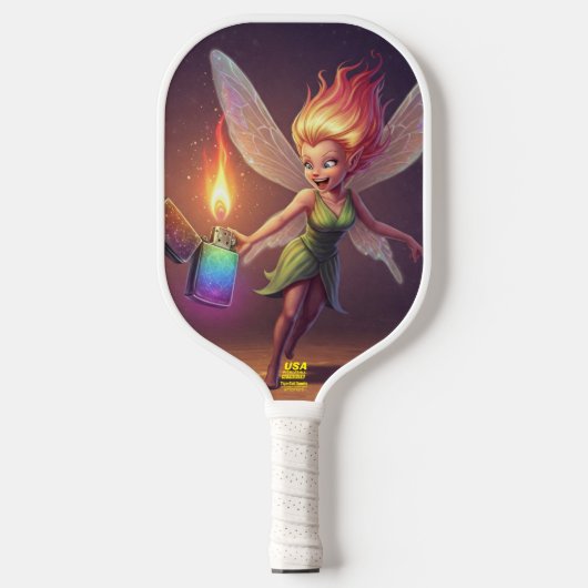 Cute Feeën Bruiloftsborrel Pickleball Paddle (Voorkant)
