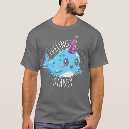 Cute Feeling Stabby Narwhals Kawaii Whale Gift T-shirt (Voorkant)