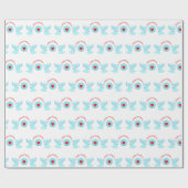 Cute Feestdagen Angels Cadeaupapier (Vlak)