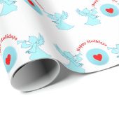 Cute Feestdagen Angels Cadeaupapier (Rol Hoek)